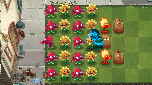 Plants vs Zombies 2 Reflourished - Modern Day Level 37 | Красное Жало Затерянного Города