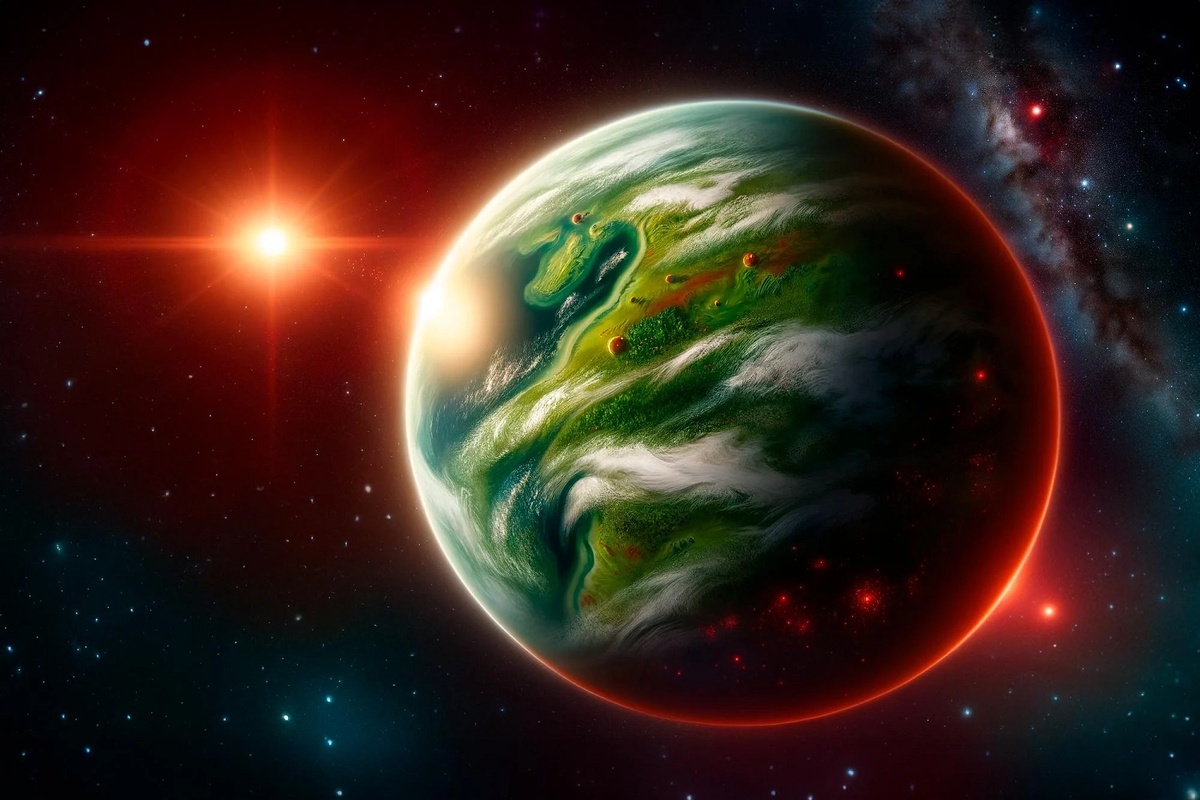 Экзопланета TOI-715 b глазами художника в Викопедии.