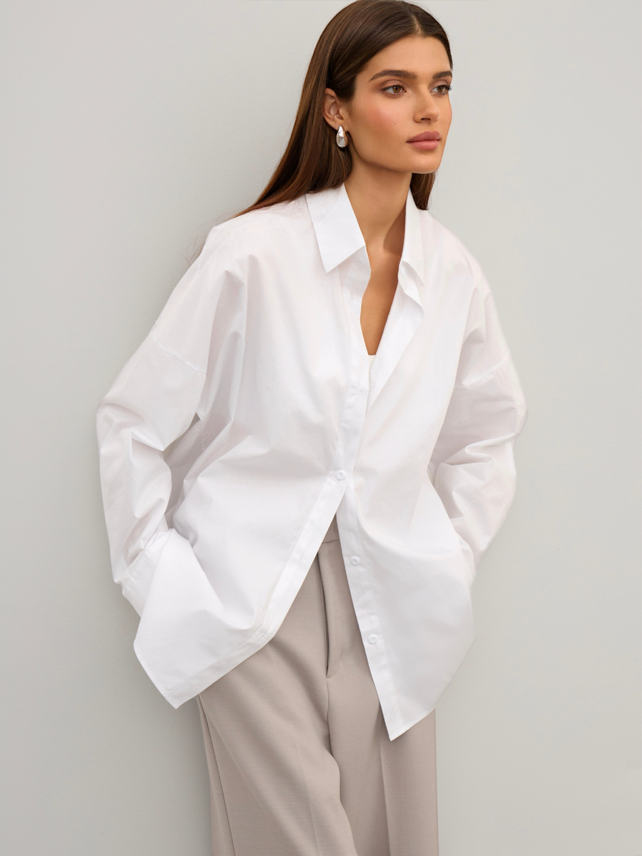 Артикул белой рубашки на WB 218037148