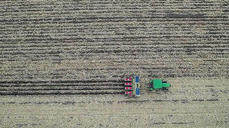    ZHANG NAN/XINHUA VIA ZUMA Специальный посевной комплекс для no-till-технологии разрезает землю и укладывает семена в получившиеся тонкие бороздки