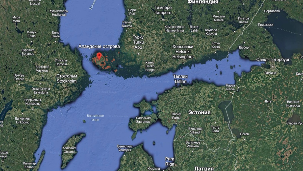 Аландские острова на карте