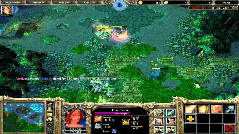 Вот так выглядела Дота 1.