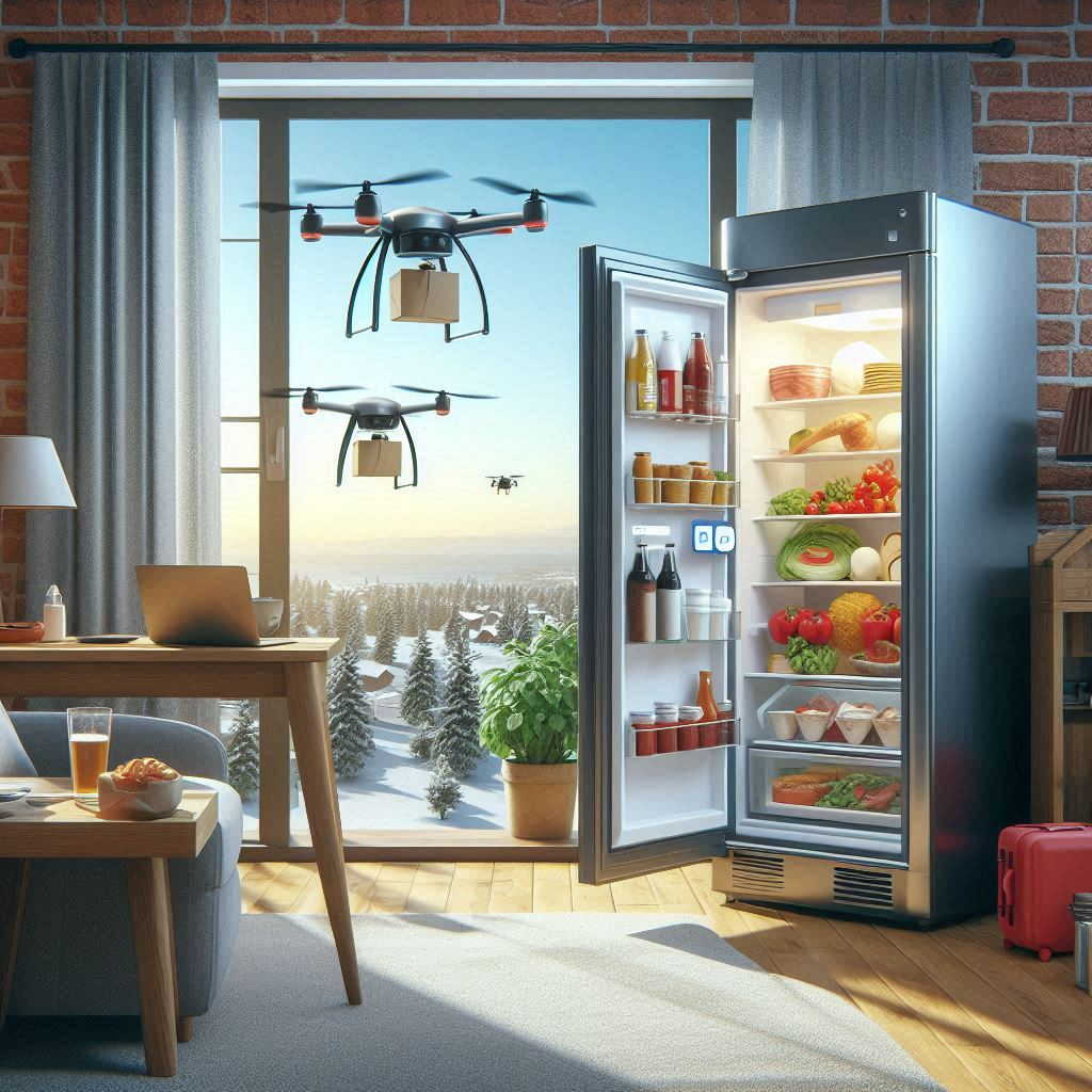 Дроны доставщики еды