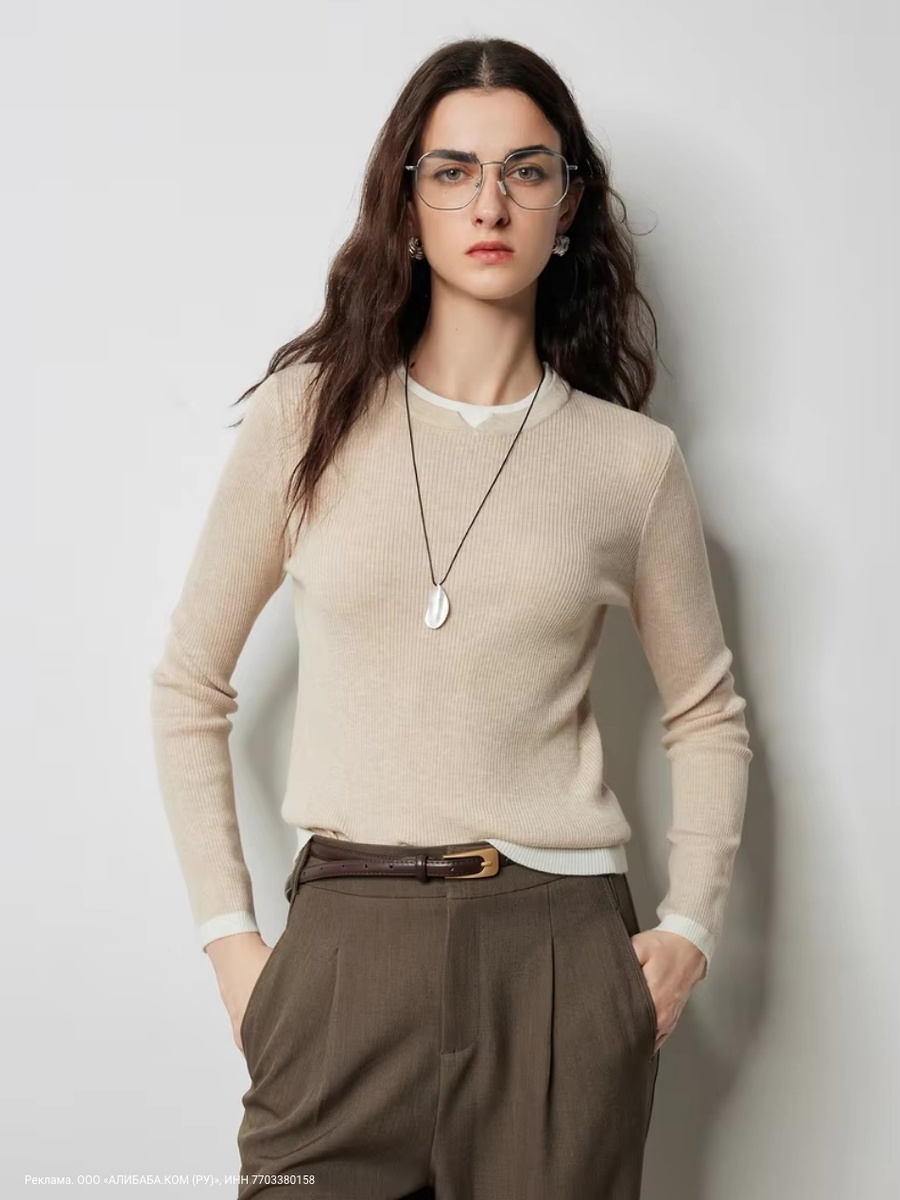 Лонгслив в рубчик с AliExpress