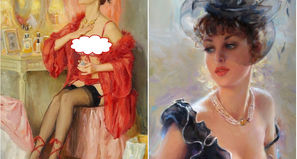 Искушение, флирт, эстетика и невинность в картинах Константина Разумова