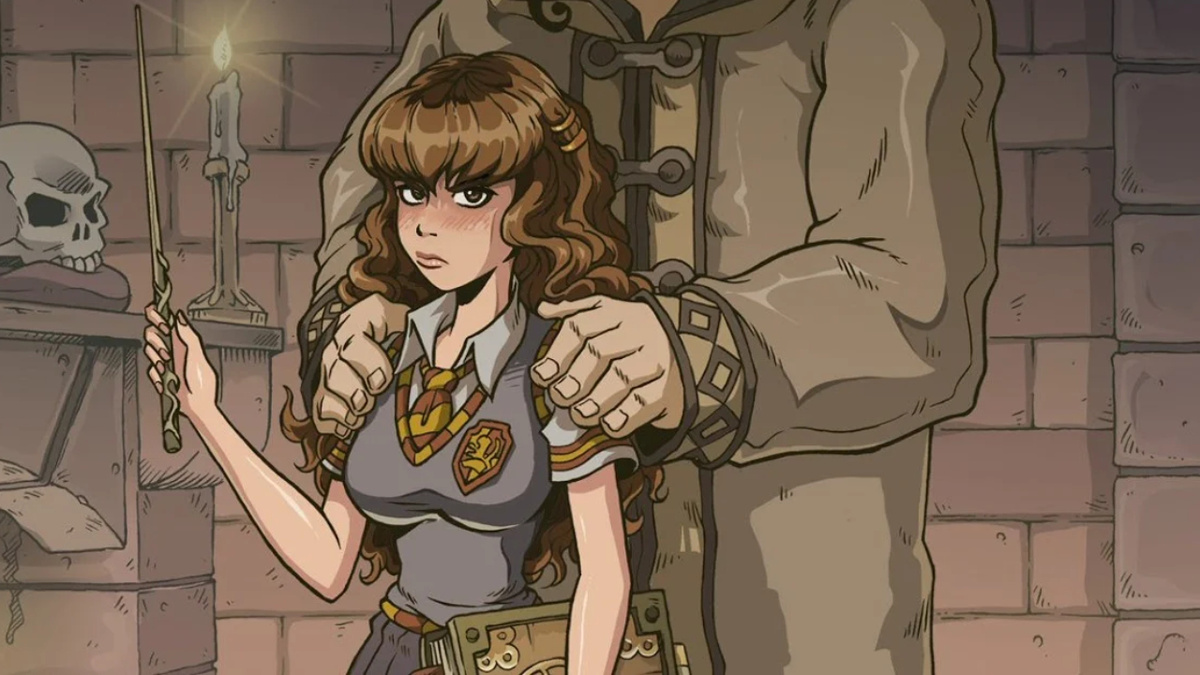 Основной постер визуальной новеллы для взрослых "Тренер Ведьмы".