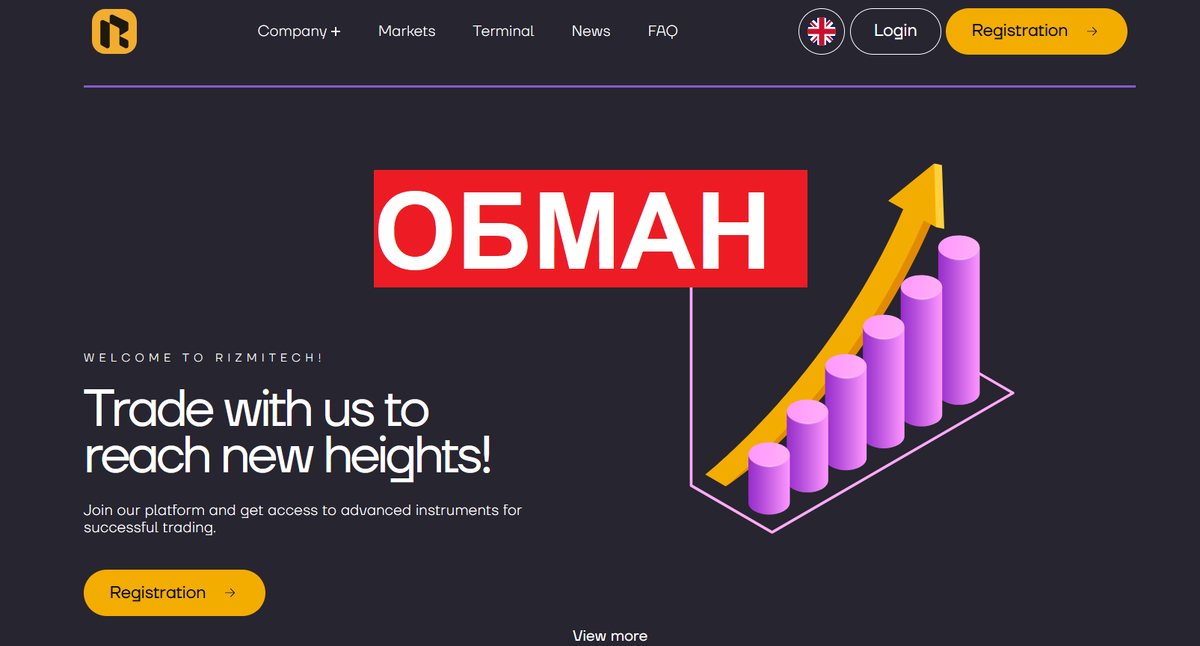 Rizmitech СКАМ (rizmitech.com, rizmi-th.cc) отзывы: Осторожно, АФЕРИСТЫ!