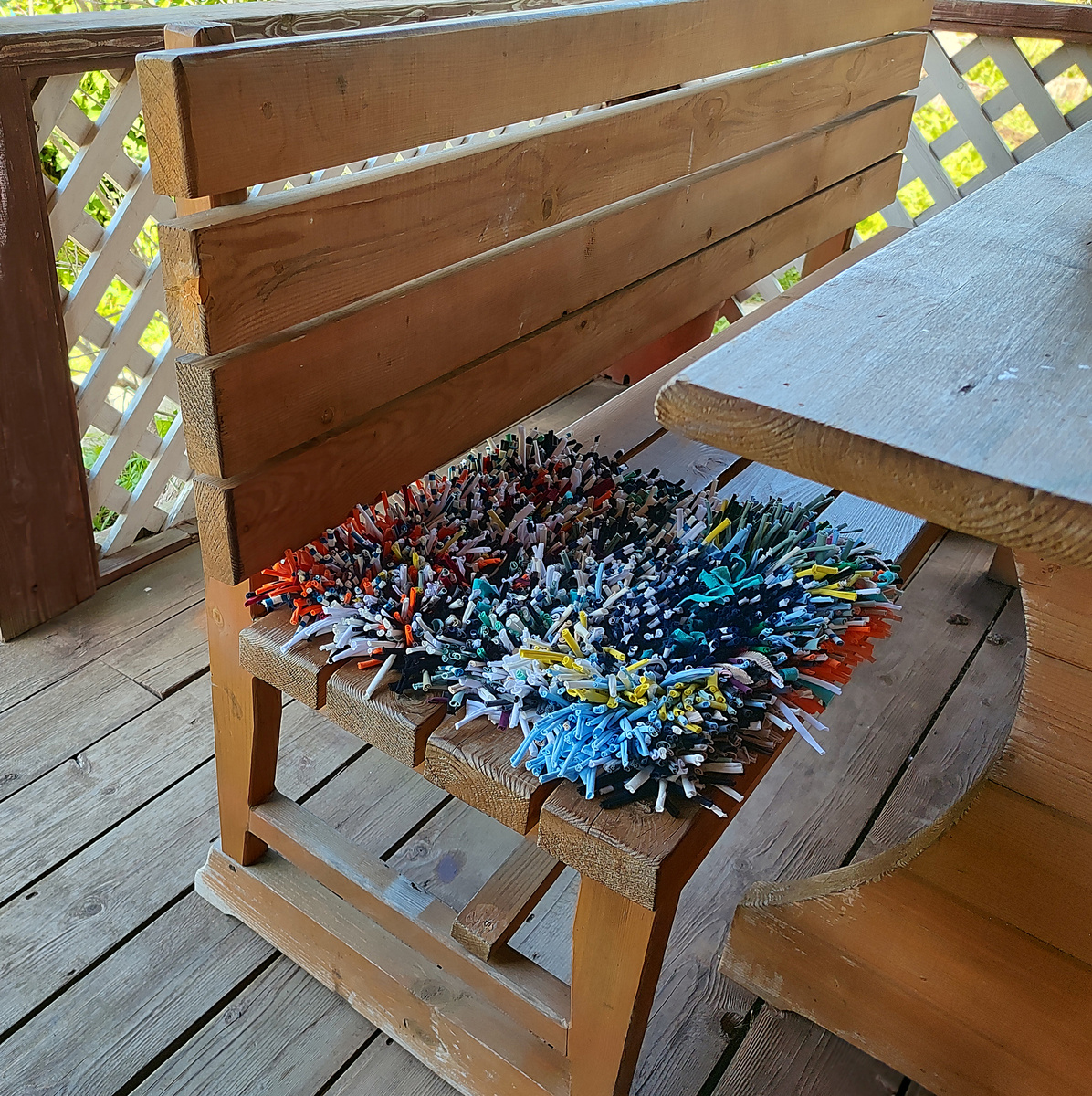 Пушистая сидушка