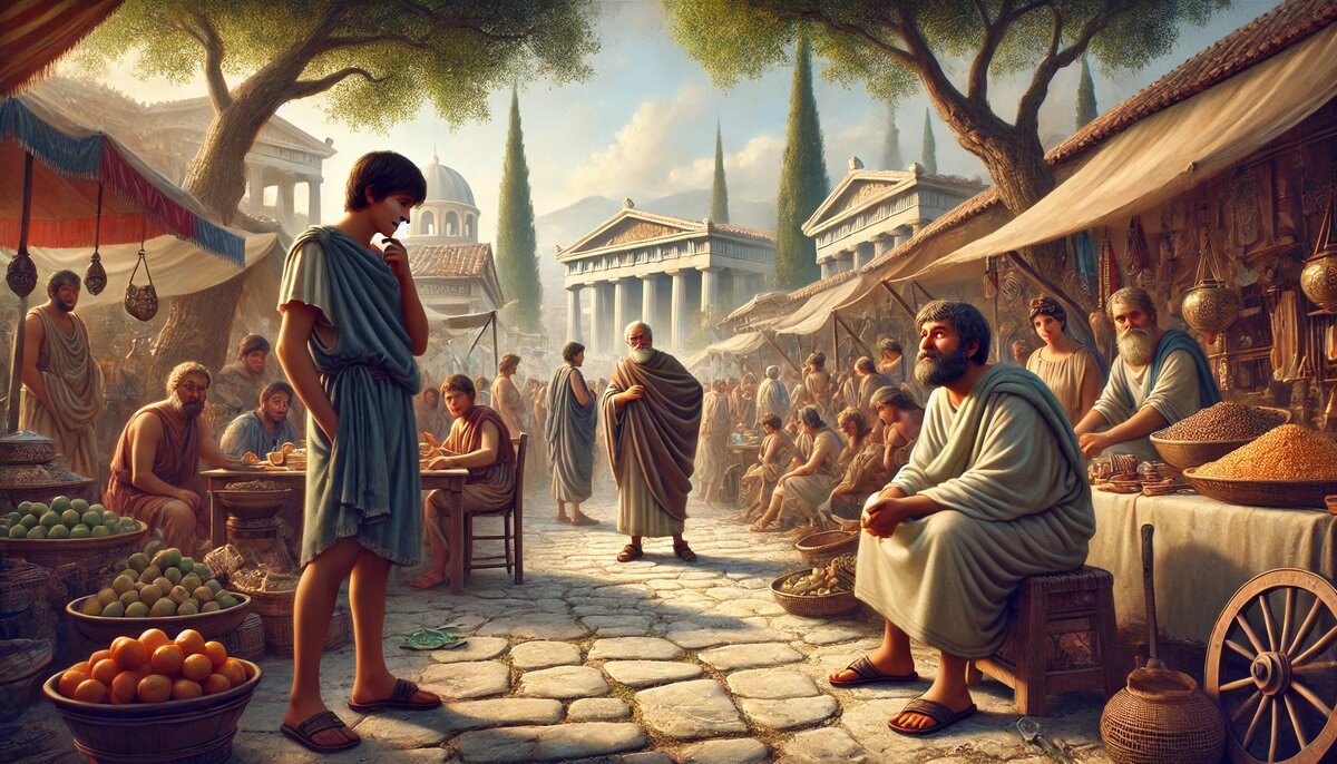 Рынок в древних Афинах