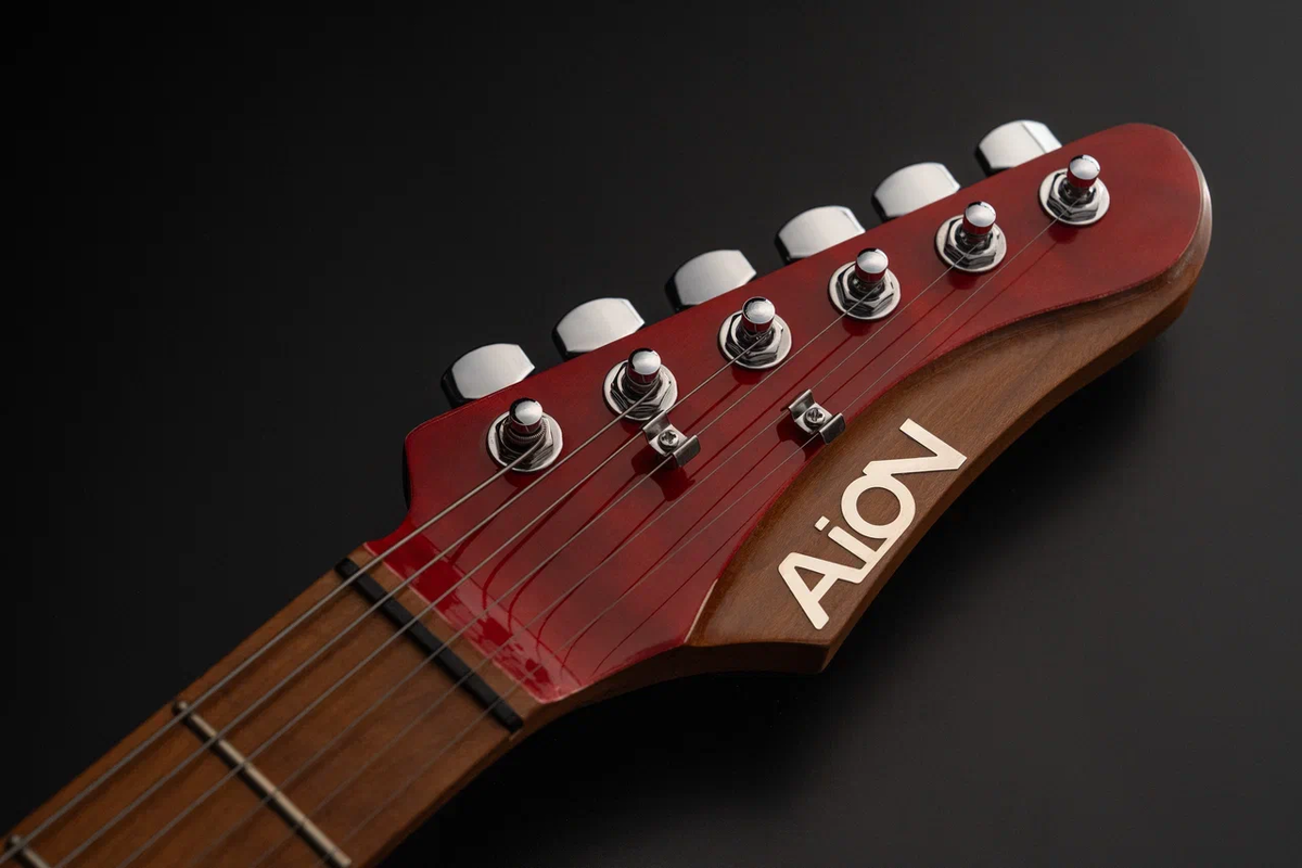 Голова грифа электрогитары Aion H-30 red burst
