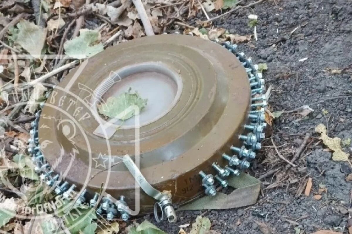    ВСУ делают растяжки из противотанковой мины и вкрученными в нее болтами