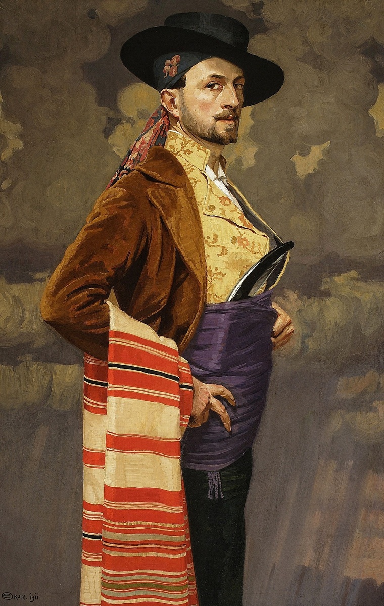 Эдвард Окунь. "Автопортрет в испанском костюме". 1911 год. 