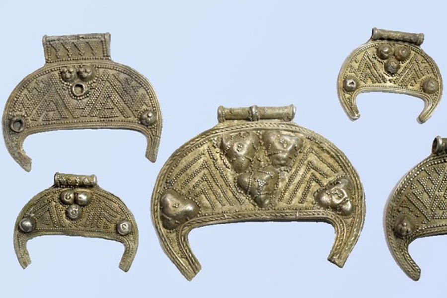 instarchaeolog / VK📷Широкорогие лунницы, декорированные зернью