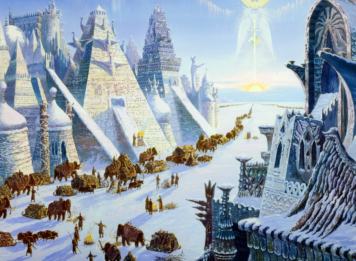 Гиперборея изначально находилась на ныне погибшем материке. (Фото: i.warosu.org.)