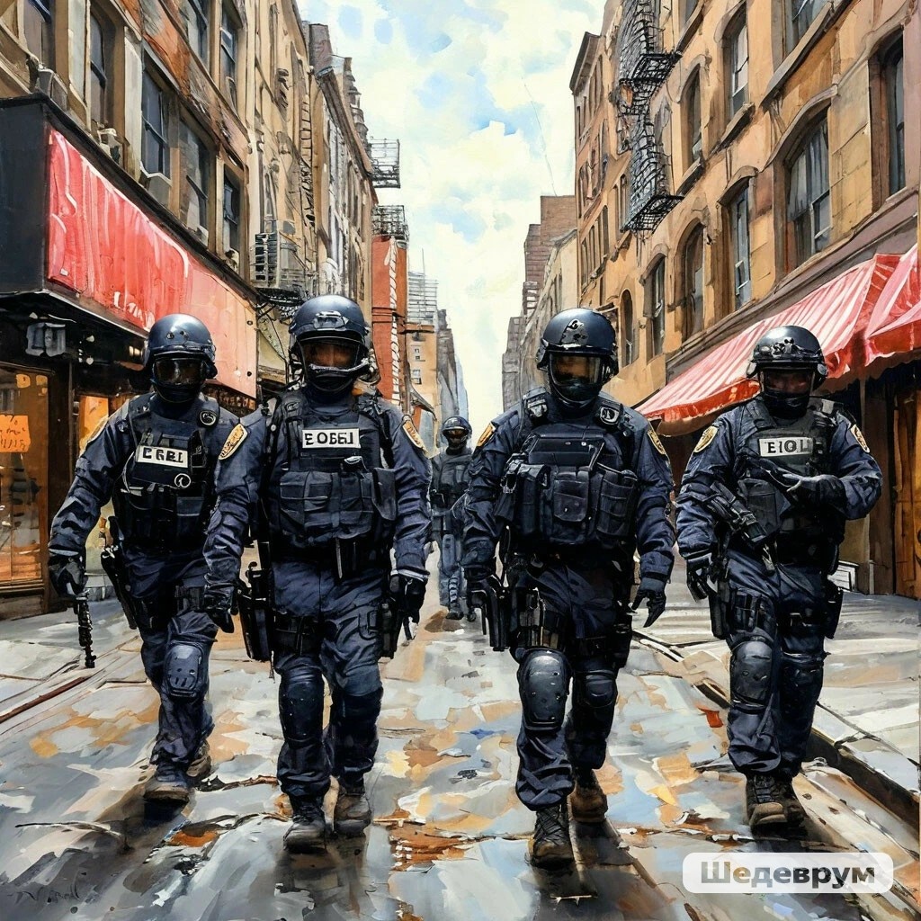 Правда, полицейских было меньше.