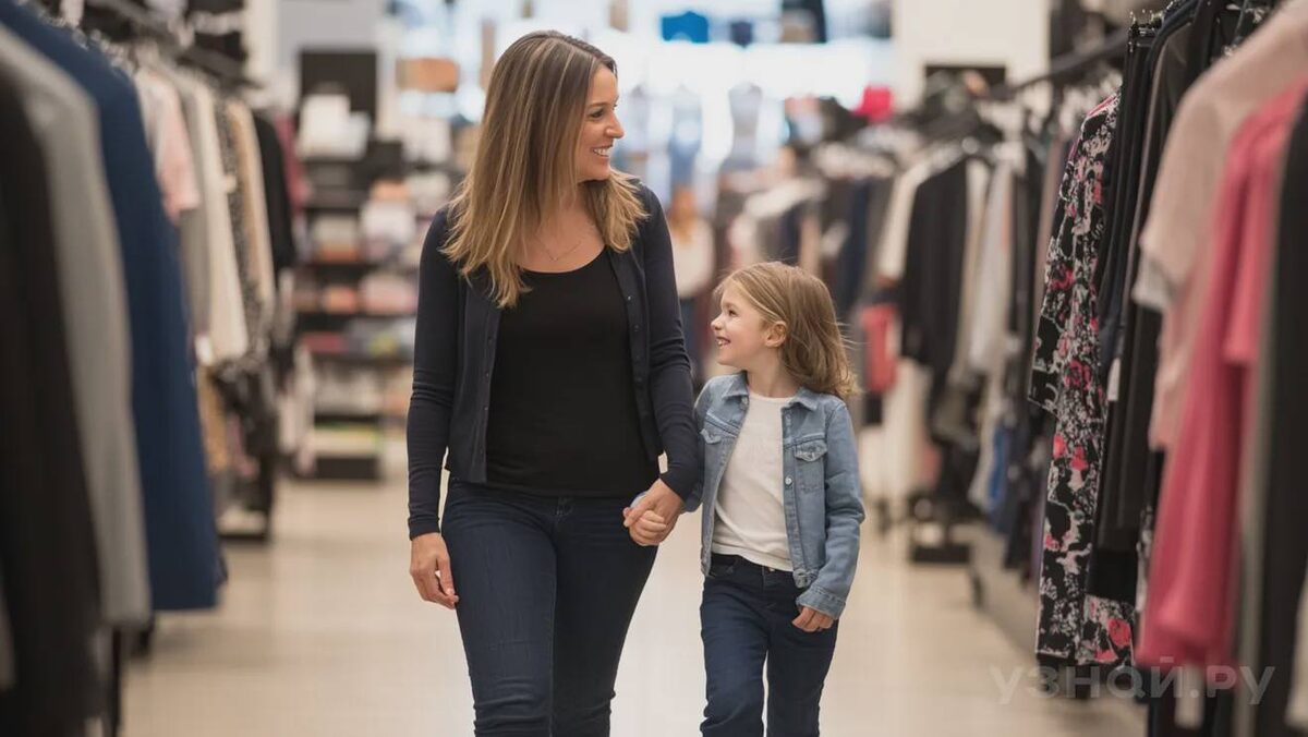     Мама с дочерью ходят по магазинам © Фото: uznay.ru