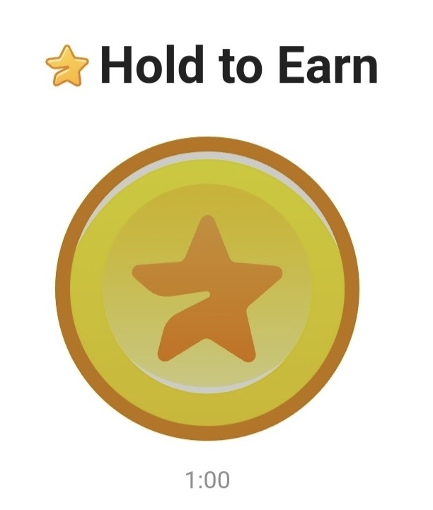 Просто удерживайте минуту звездочку для получение награды