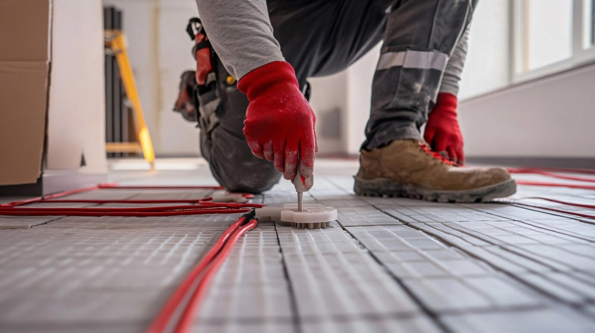 Процесс монтажа теплого пола