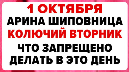 1 октября — Арина Шиповница. Что нельзя делать 1 октября #традиции #обряды #приметы