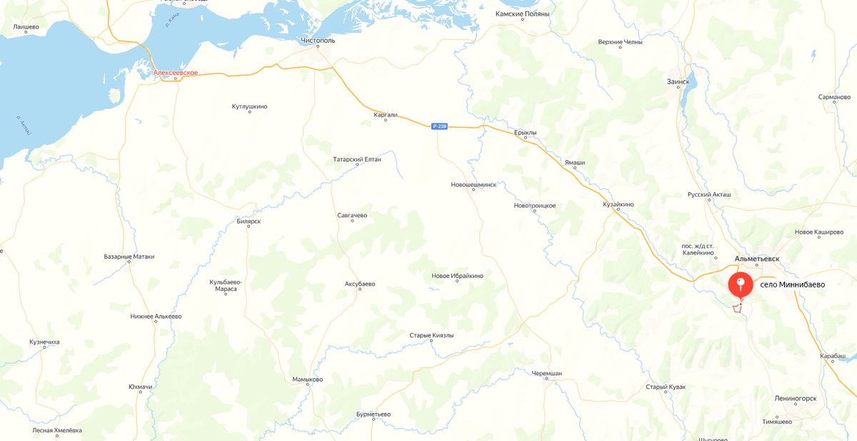 Село Миннебаево в Альметьевском районе Татарстана