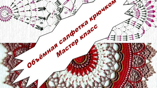 Объёмная салфетка крючком 