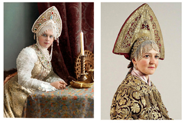 Русский веерный кокошник