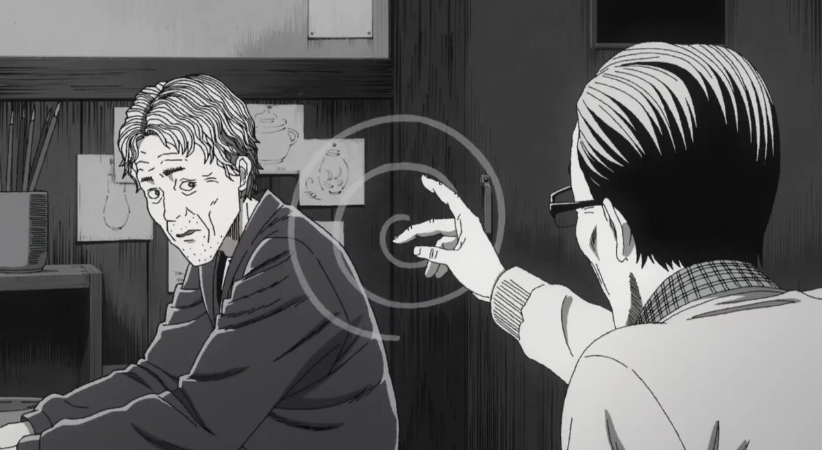 Кадр из аниме «Спираль»   📷