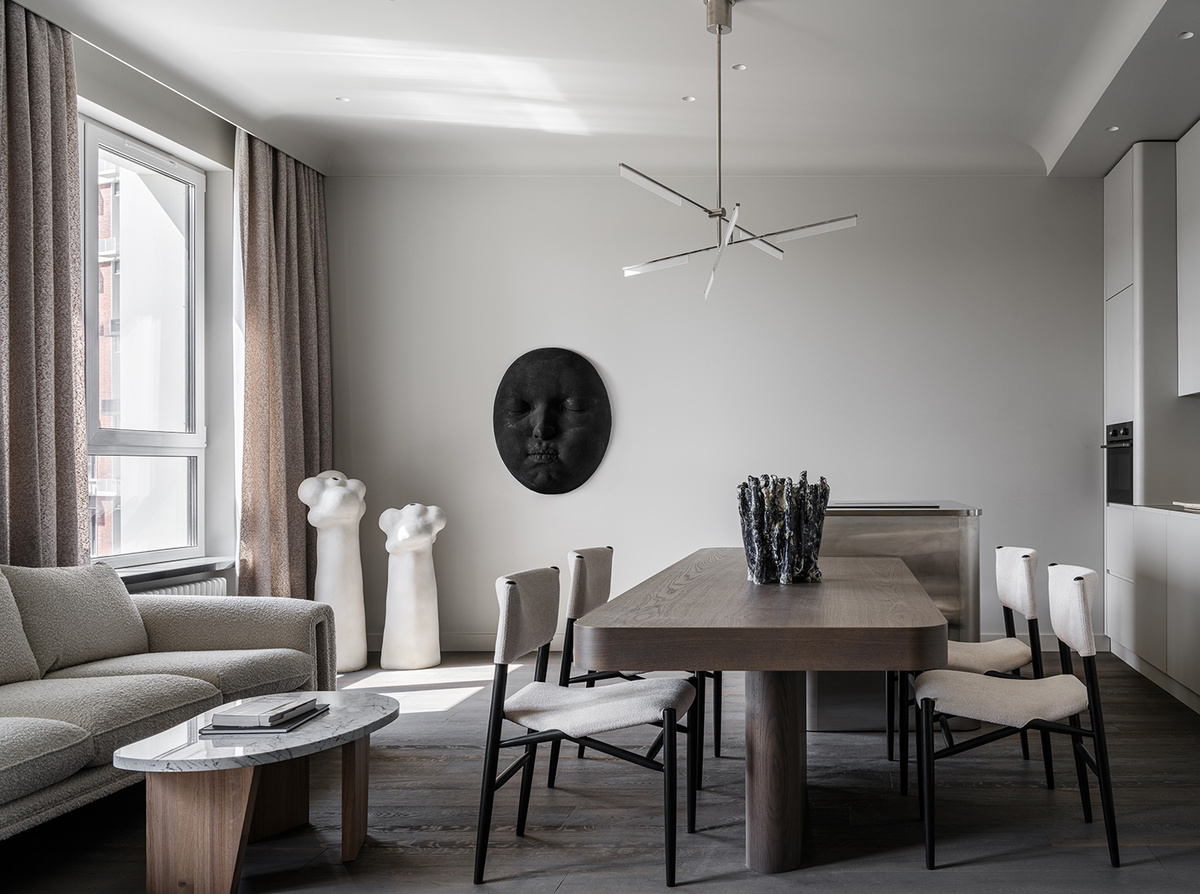 Гостинная, столик KALI по дизайну Марка де Берни