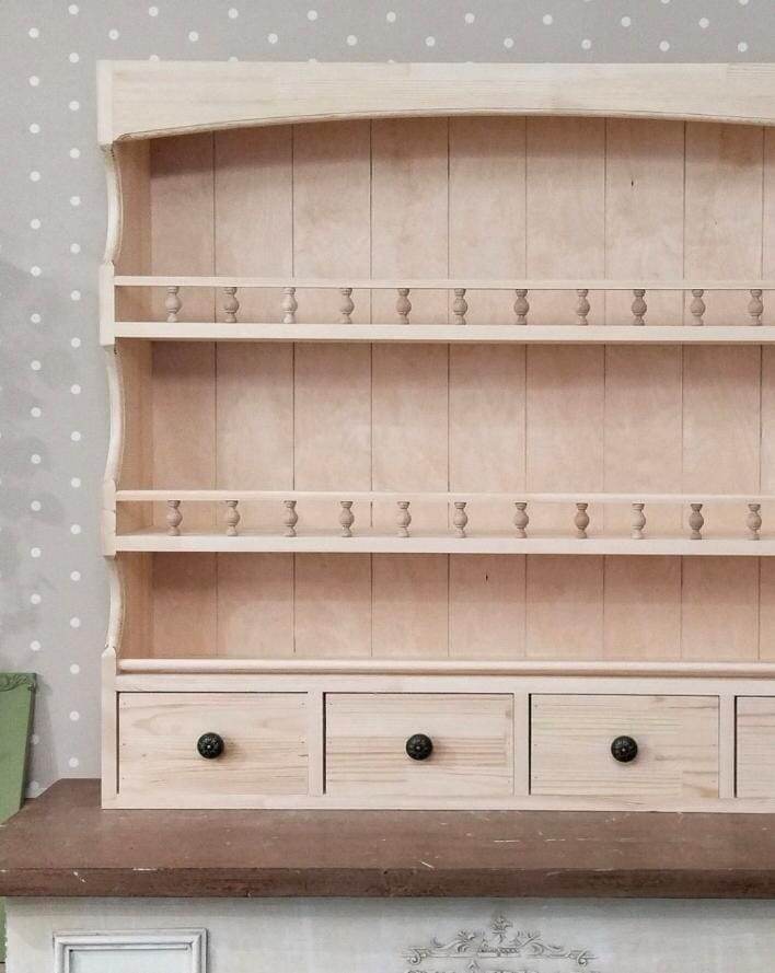 Полка большая с ящиками без окрашивания  © https://www.livemaster.ru/item/50584014-dlya-doma-i-interera-polka-bolshaya-s-yaschikami-bez-okrashiv