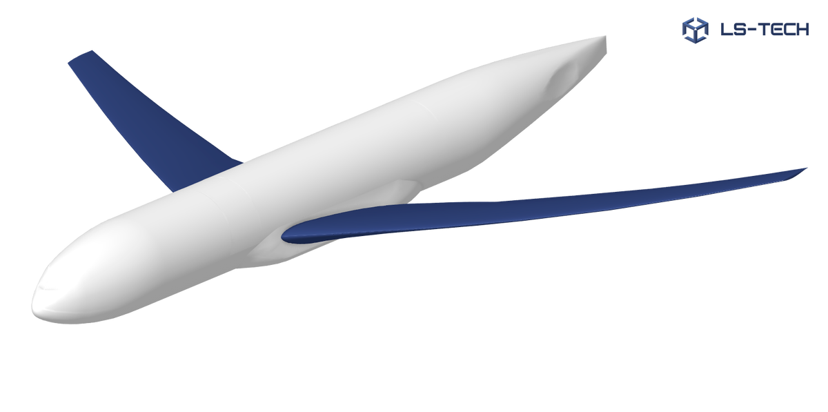 Рисунок 1 - Расчетная модель: компоновка DPW6 CRM без учета хвостового оперения