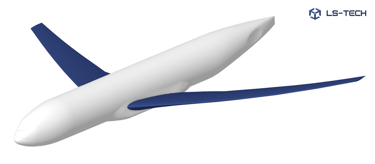 Рисунок 1 - Расчетная модель: компоновка DPW6 CRM без учета хвостового оперения