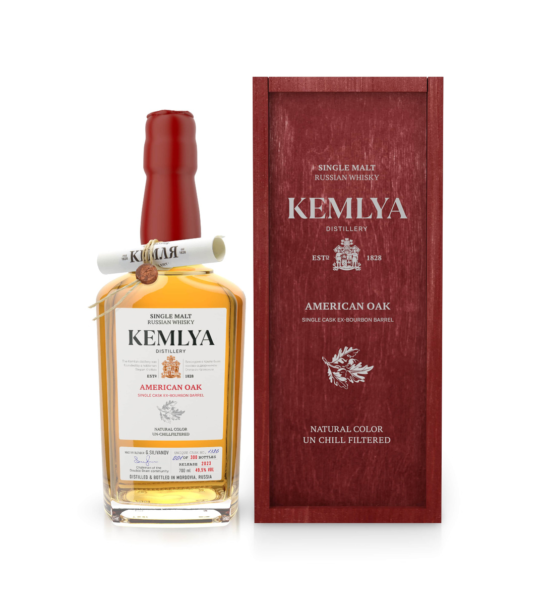 Виски Kemlya American Oak (бочки из-под бурбона)