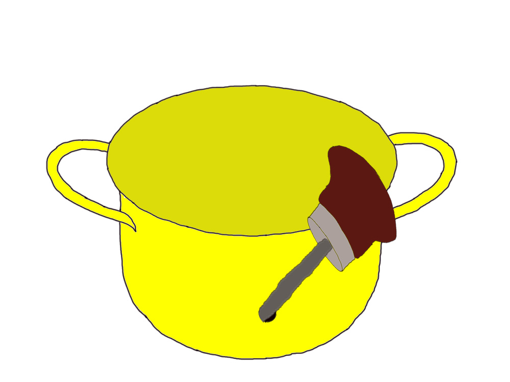 Шилом придать дырке круглую форму