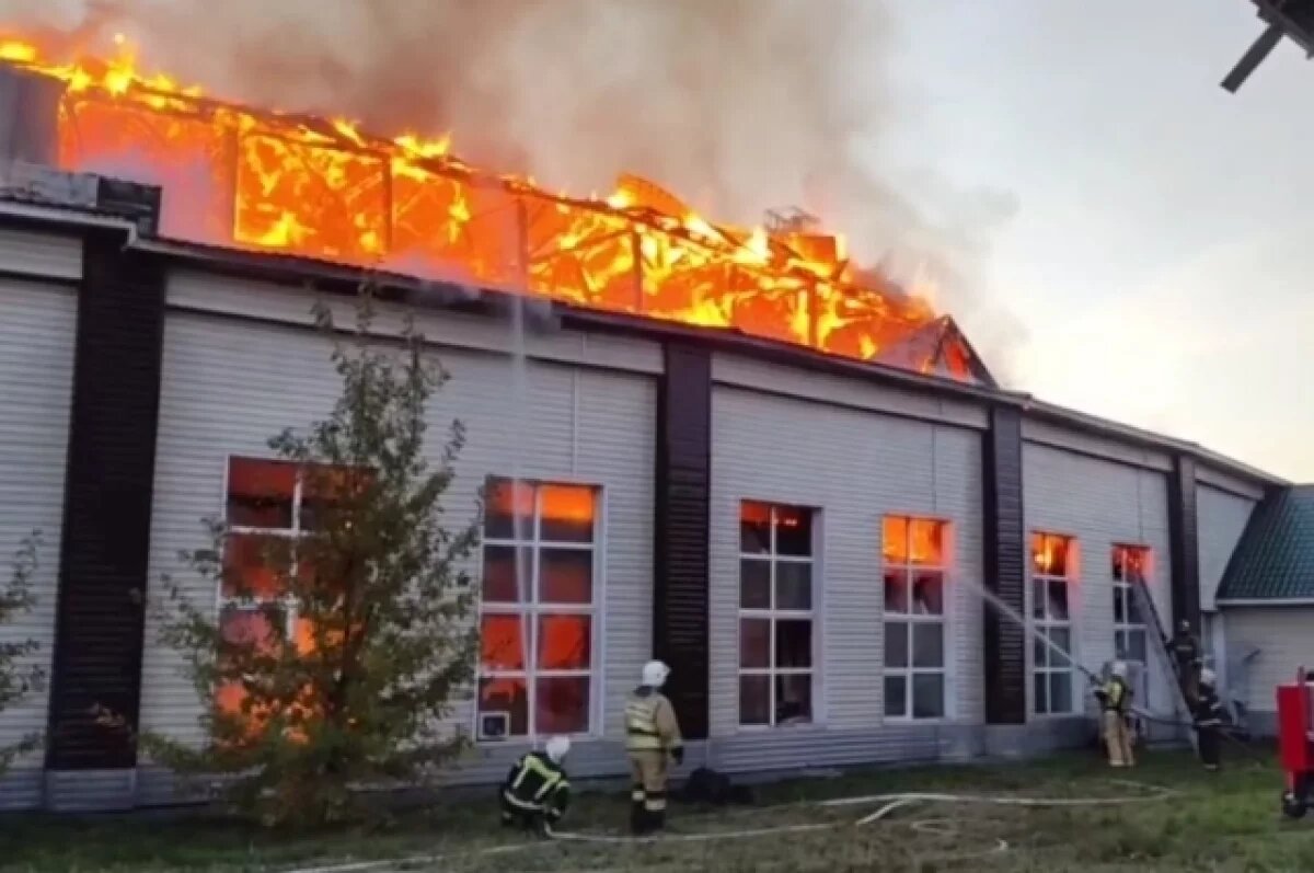    Крупный пожар второго ранга опасности тушат в районе депо в Рубцовске