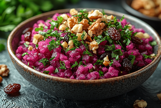    Салат из свеклы, запеченной в фольге