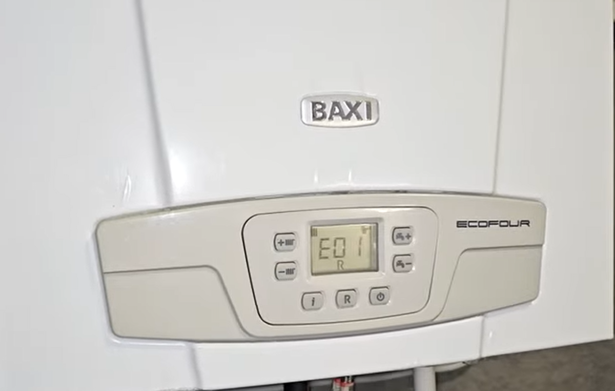 Ошибка Е01 на дисплее котла Baxi