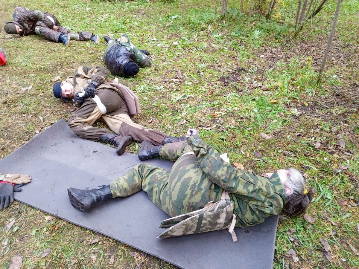 Наложение жгута самому себе.