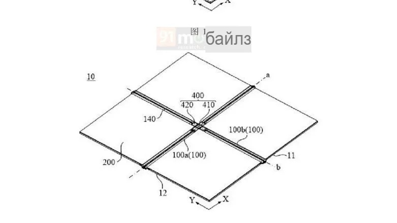   Honor запатентовала раскладушку с четырьмя шарнирами