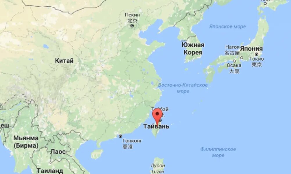    Остров Тайвань.
