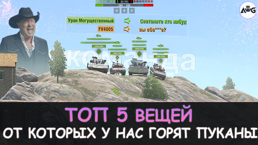 ТОП 5 ВЕЩЕЙ от КОТОРЫХ у нас ДИКО ГОРИТ в Tanks blitz