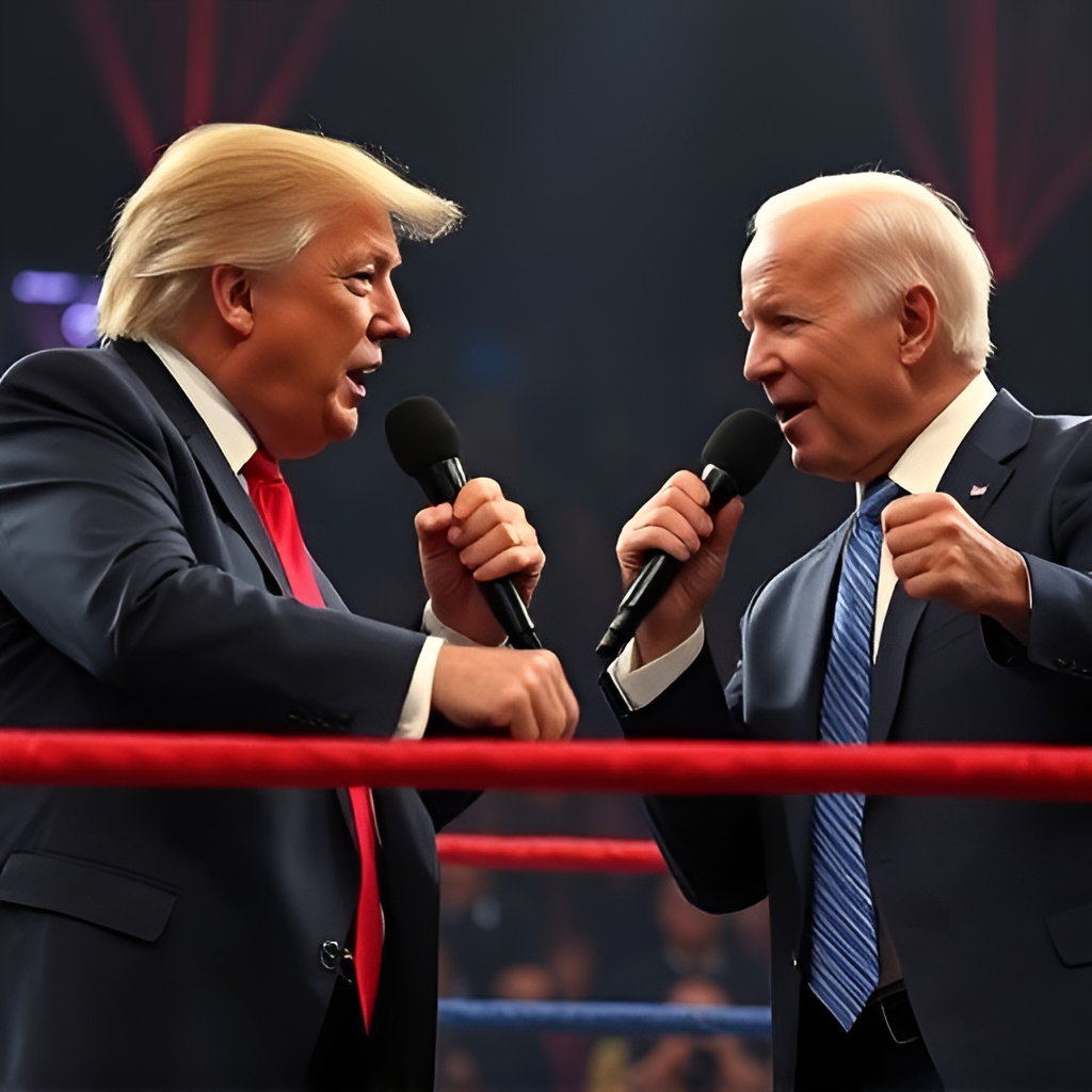Donald Trump vs Joe Biden in the ring