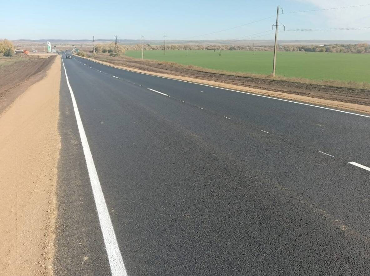  📷    В Красногвардейском районе завершается ремонт дороги Ивановка-Сорочинск-Ташла Белов Михаил Александрович
