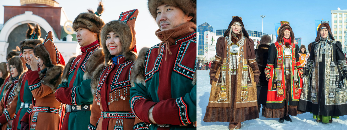 Якуты. Коллаж автора по изображениям из открытых источников