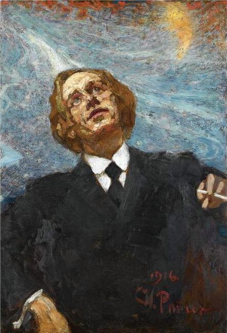 И.Е. Репин. Портрет К. Олимпова. 1916 г. Из открытых источников.