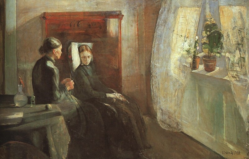 Эдвард Мунк. «Весна» (1889). Холст, масло. 169×263,5 см.
Национальная галерея, Осло, Норвегия.