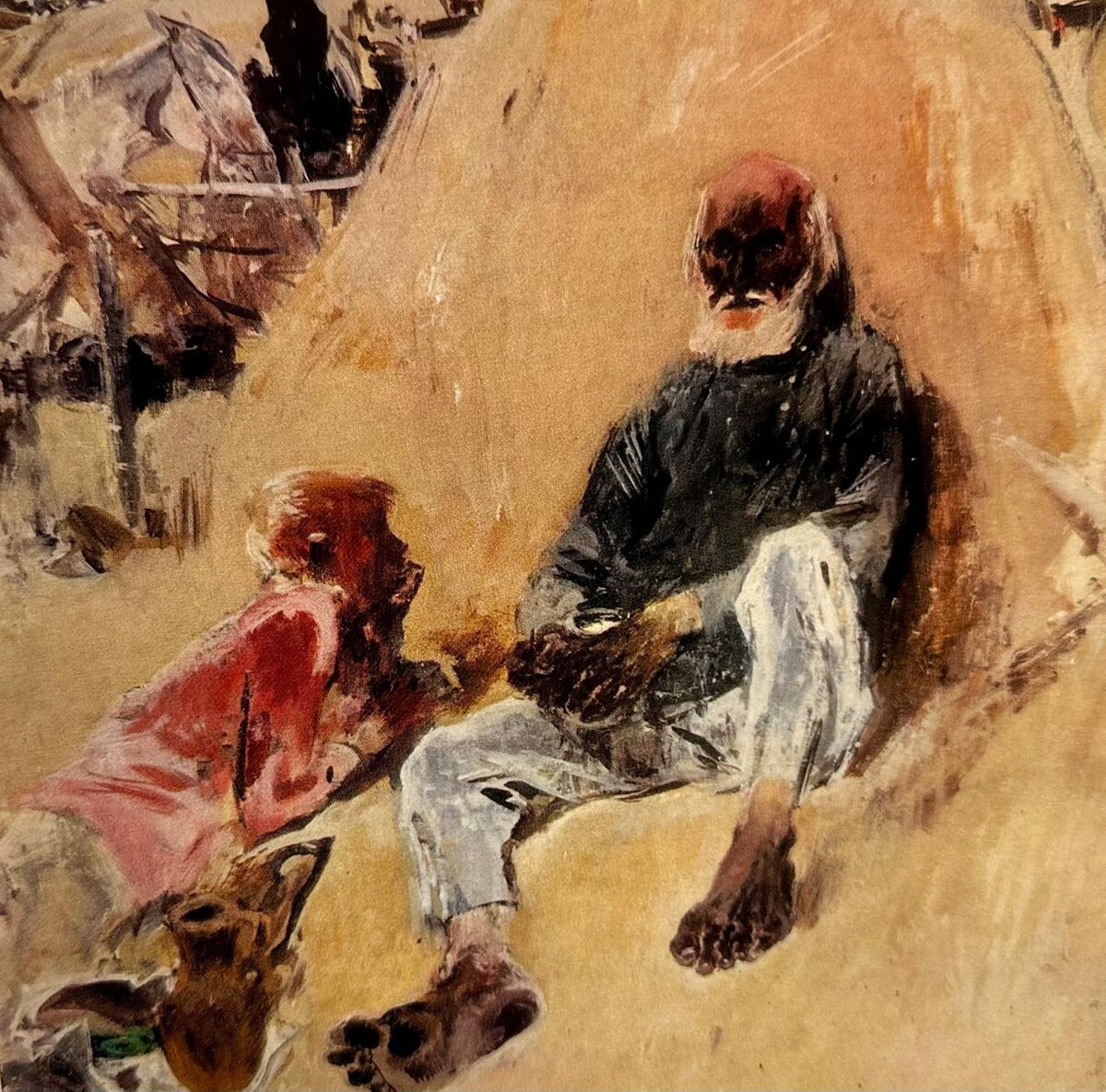 Евсей Моисеенко. «Сергей Есенин с дедом». 1964