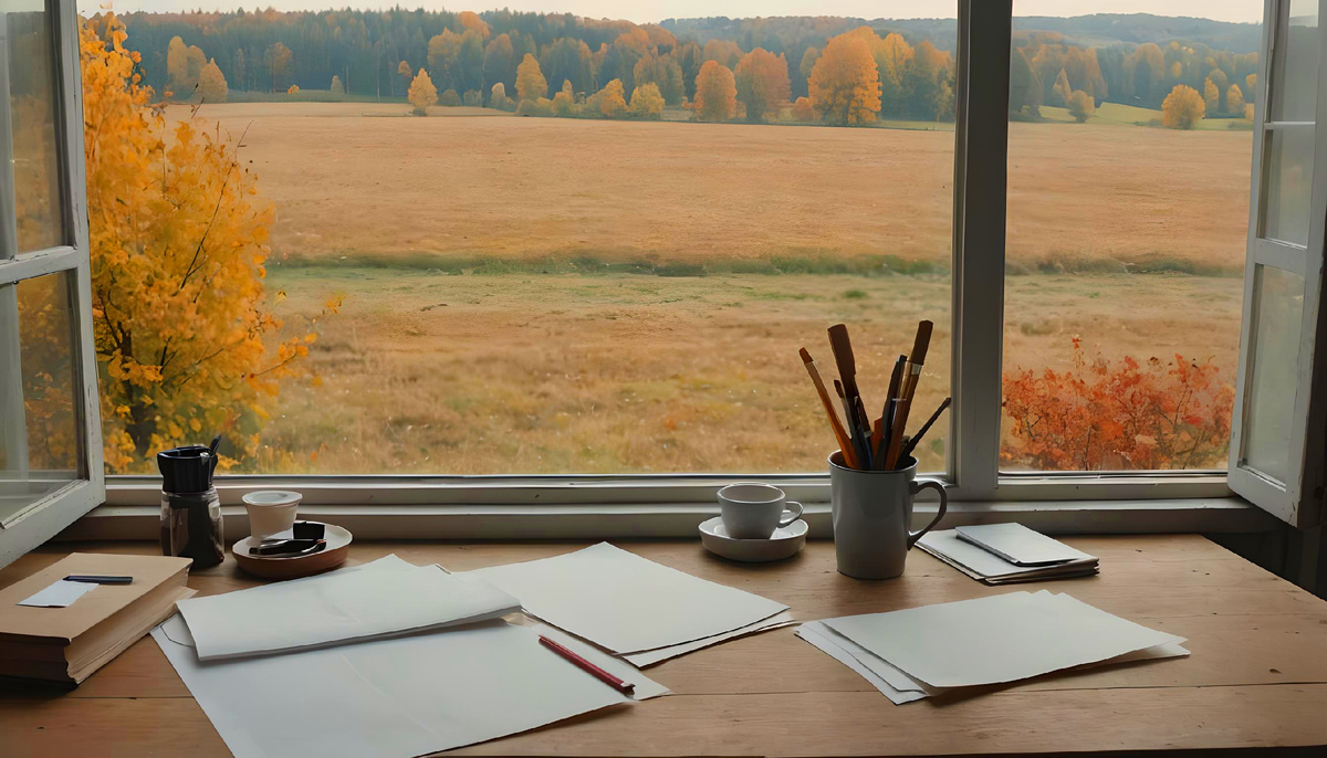 У окна. Иллюстрация создана с помощью нейросети Dreamshaper XL Lightning и программы Photoshop.