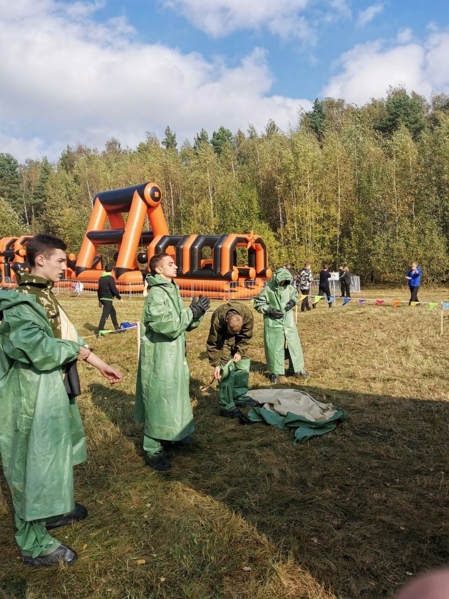 Надевание ОЗК.