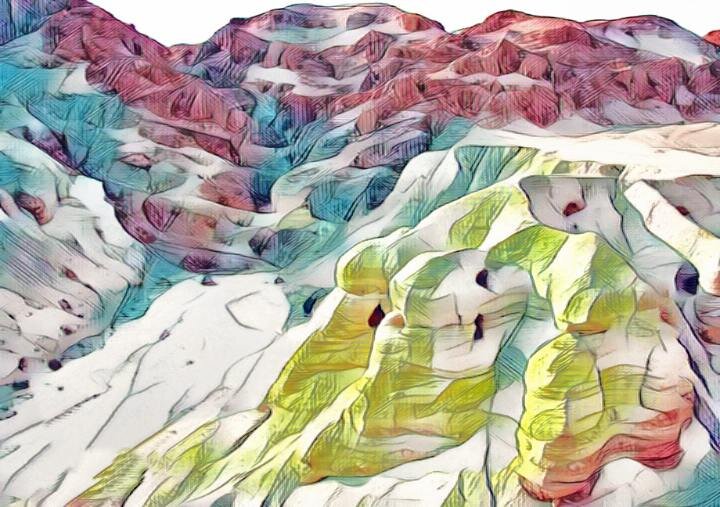 Так выглядят горы в Кумране. Здесь много пещер, в одиннадцати из которых были найдены древние рукописи.