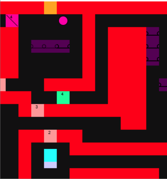 А вот рой-треугольник гоняется за героем